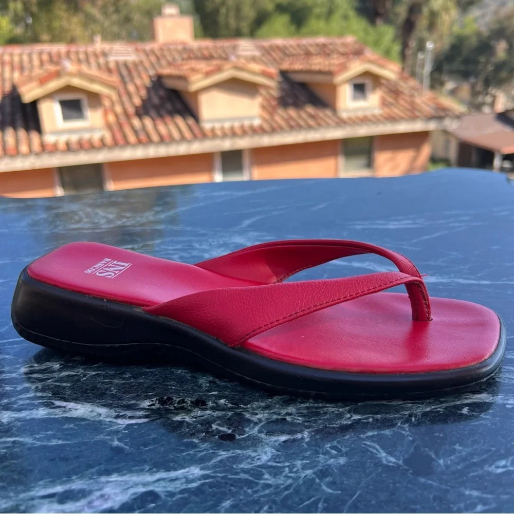 INS Red Platform Sandals